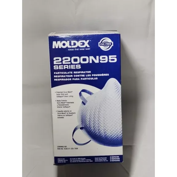 YANI -New Moldex 2200 N95 Disposable Particulate Respiratory Protection Masks 20 Box