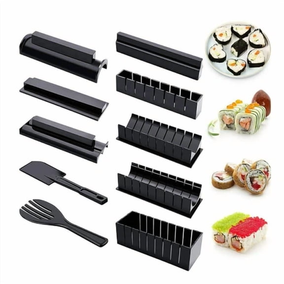 YANI -New Sushi Maker Kit Rice Roll Mold Kitchen Diy Easy Chef Set Mould Roller Cutter
