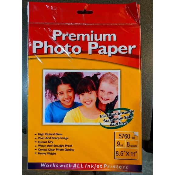 YANI- Premium Photo Paper High Optical Gloss 8 Sheets 8.5X11" Brand New!