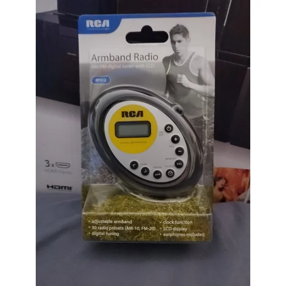 YANI- Rca Am/Fm Armband Radio Black Model Digital Tuner W/ Lcd New & Sealed