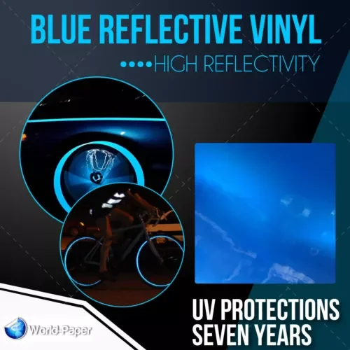 YANI -Reflective Vinyl Adhesive Sign Plotter High Reflectivity 12X 5 Feet Blue