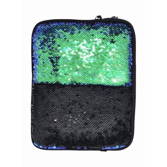 YANI- Reversible Zip Sequin Case For 8" Tablet Mermaid Green Black New Teen Girl Gift