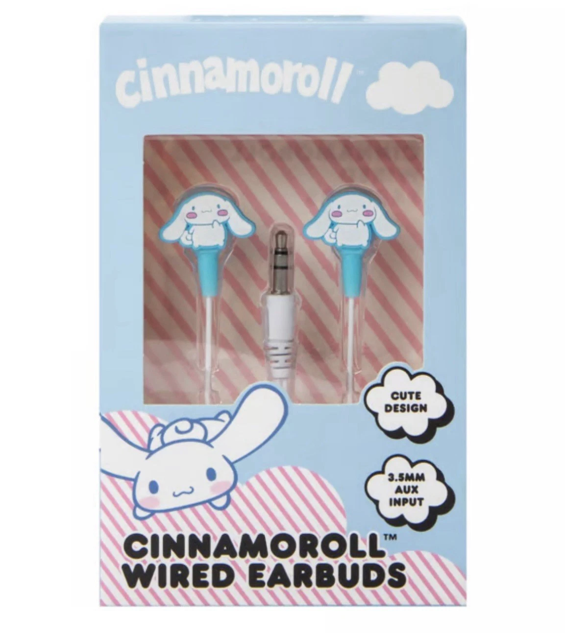 YANI- Sanrio Hello Kitty Cinnamoroll Wired Ear Buds 3.5Mm Aux Jack Built-In Mic New