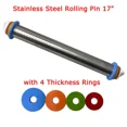 thumbnail image 1 of YANI -Stainless Steel Rolling Pin 17 Adjust Baking Dough Roller With Thickness Rings, 1 of 6