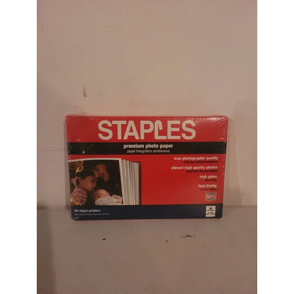 YANI- Staples Premium Photo Paper - High Gloss - 4" X 6" - 50 Sheets