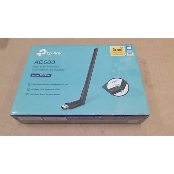 YANI- Tp-Link Archer T2U Plus Ac600 High Gain Wireless Dual Band Usb 2.0 Wi-Fi Adapter