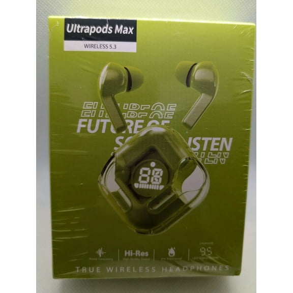 YANI- Ultrapods Max 5.3 Wireless Earbuds - Hi-Res Sound - Noise Cancelling New - H108