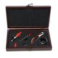 thumbnail image 1 of YANI -Wine Bottle Opener 5 Piece Set Corkscrew Stopper Pourer Kit Rose Wood Gift Box, 1 of 6