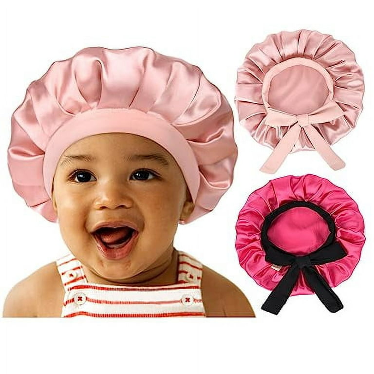 YANIBEST 2 PCS Baby Bonnet Toddler Silk Bonnet for Kids Sleeping