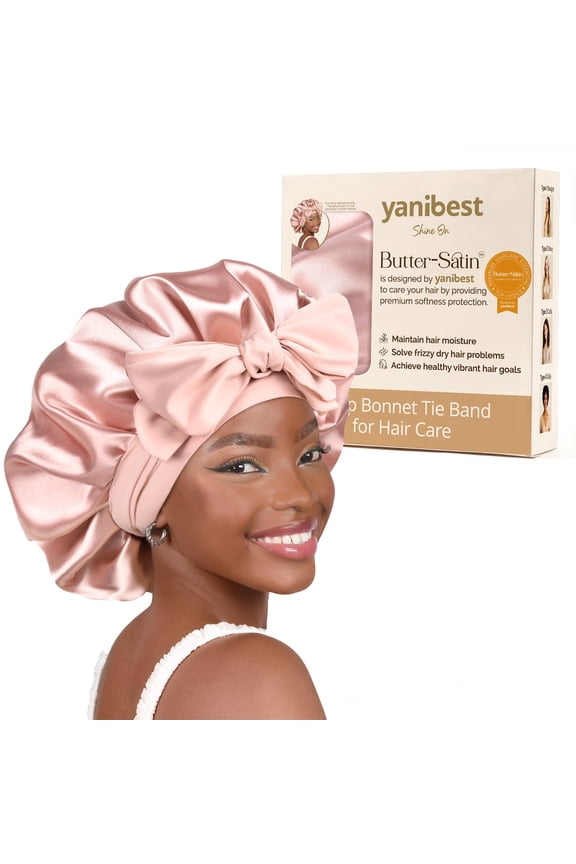 Ideal Gift Adjustable Silk Bonnet for Sleeping Women Double Layer Satin Bonnet Reduce Friction Prevent Frizz Natural Curly Hair
