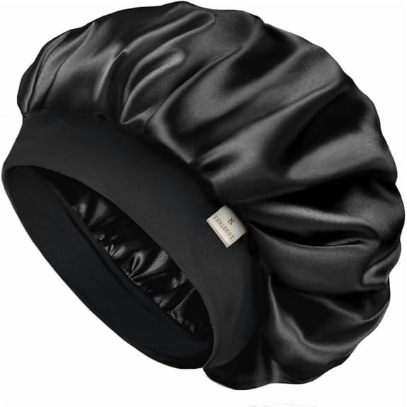 YANIBEST Double Layer Satin Bonnet for Men&Women Reduce Friction Prevent Frizz,Soft Sleep Cap for Natural Curly Hair