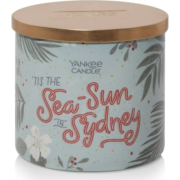 YANKEE CANDLE TIS THE SEA-SUN IN SYDNEY HOLIDAY 3-WICK CANDLE