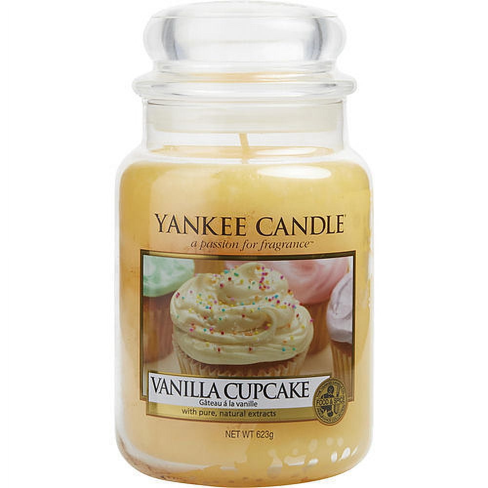 Yankee Candle Vanilla Cupcake Scented Large Jar, 22 oz with High