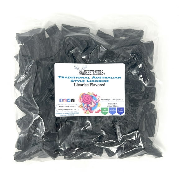 YANKEETRADERS Australian Style Black Licorice, 2 lbs.