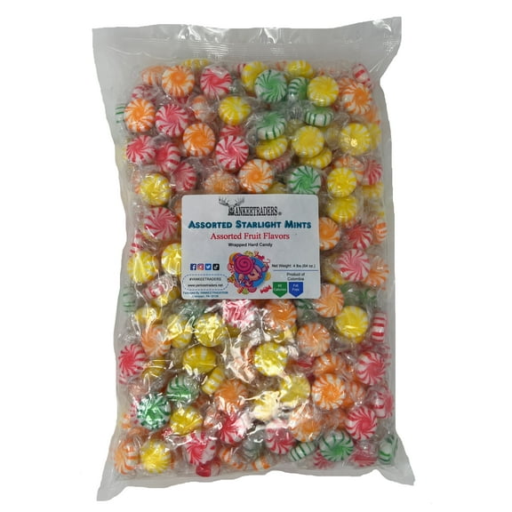 YANKEETRADERS Brand Assorted Fruit Starlight, Wrapped Candy, 4 Pound