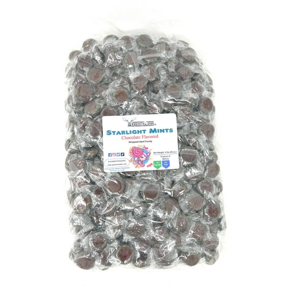YANKEETRADERS Brand, Chocolate Starlight Mints, Wrapped Candy, 4 lbs.
