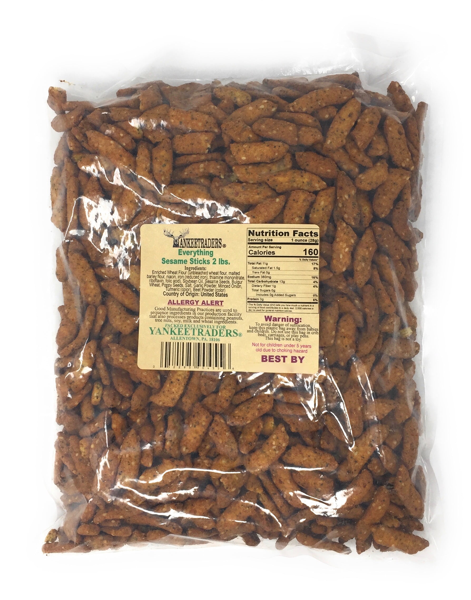 YANKEETRADERS Brand, Everything Sesame Snack Sticks, 32 Oz. Bag