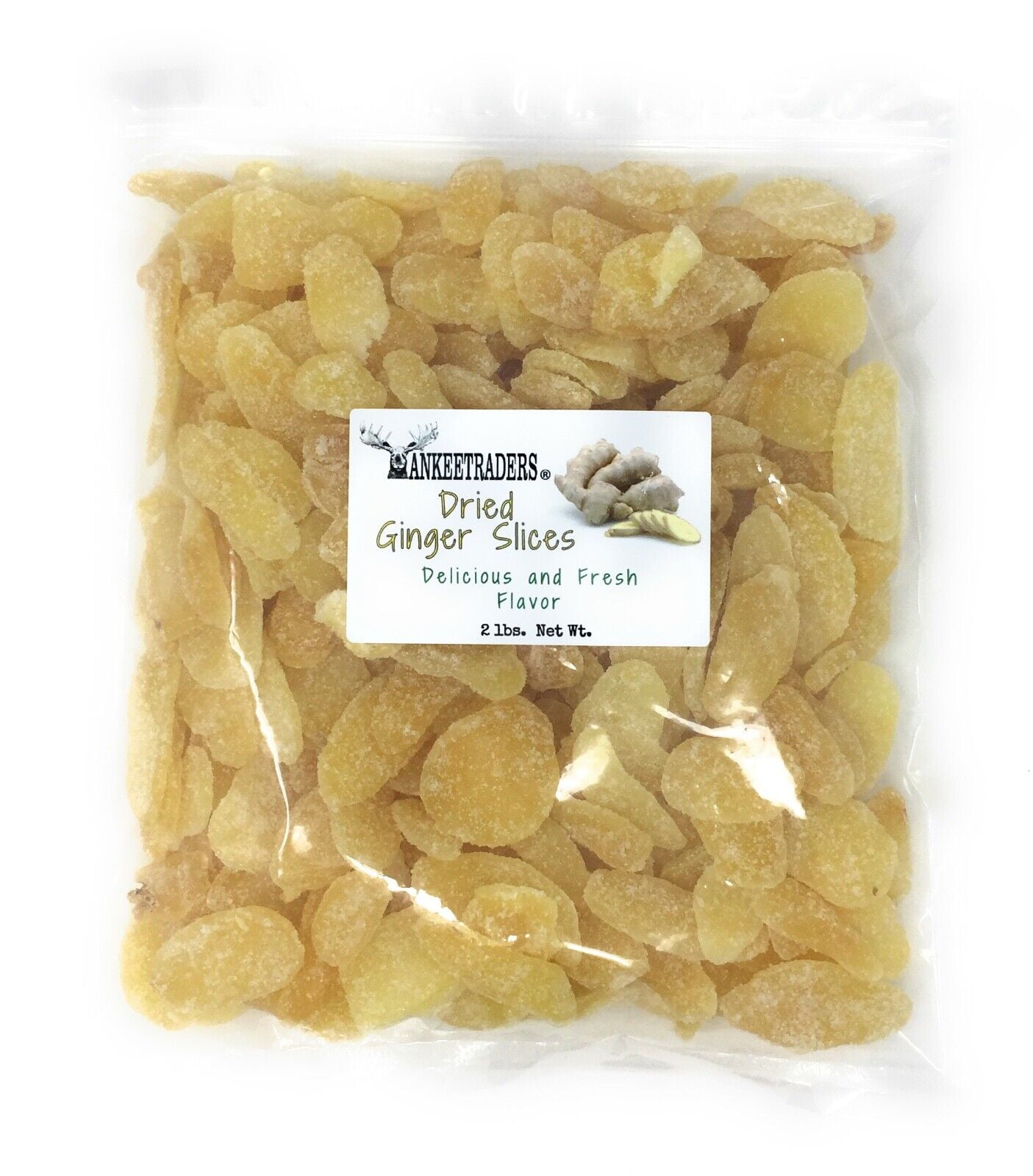 YANKEETRADERS Dried Crystallized Ginger Slices, 4 Pound