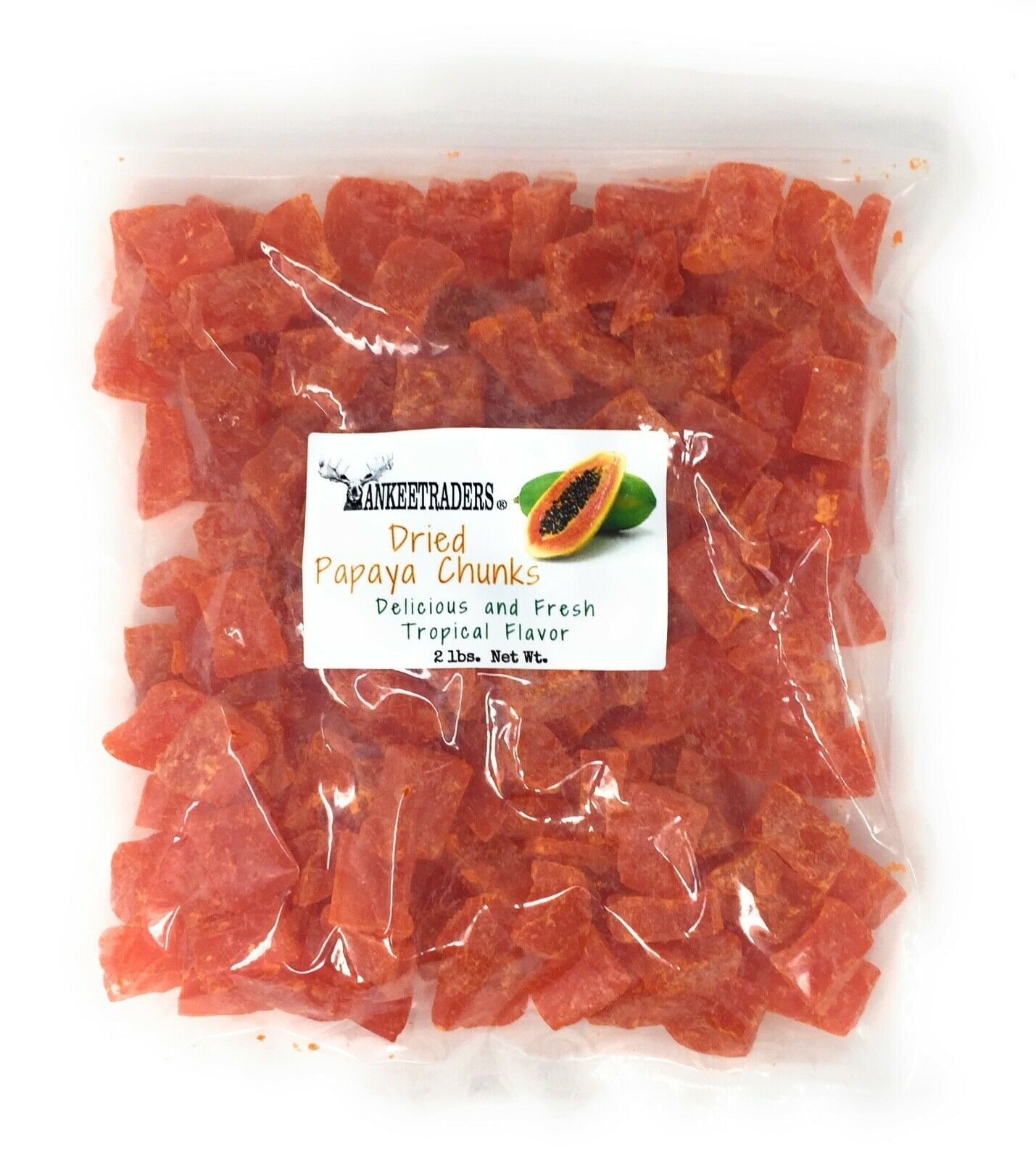 YANKEETRADERS® Dried Papaya Chunks - 2 lbs.