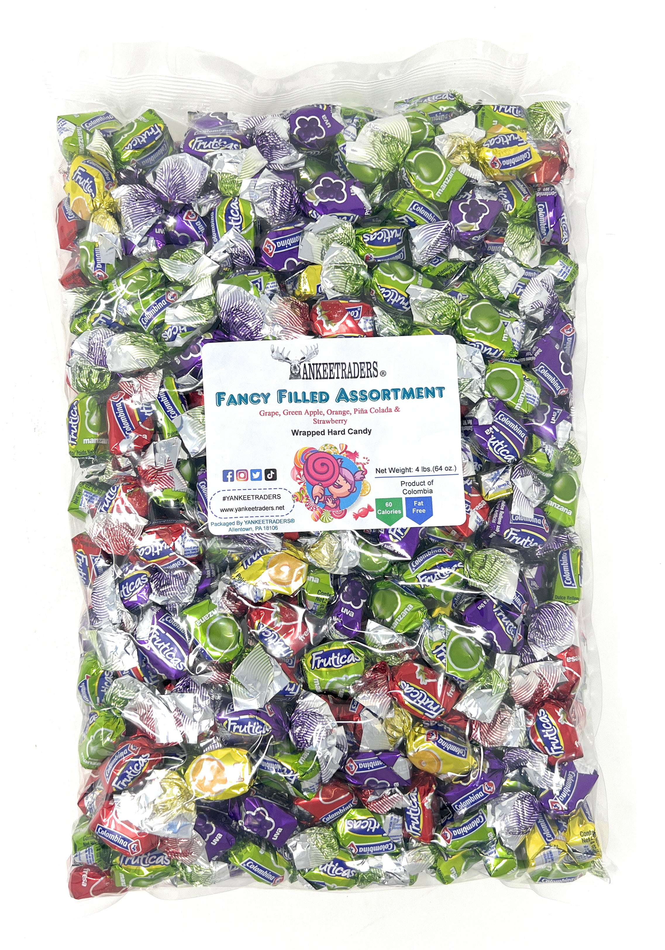 YANKEETRADERS Fancy Filled Fruit Candy Assortment, 4 Pound