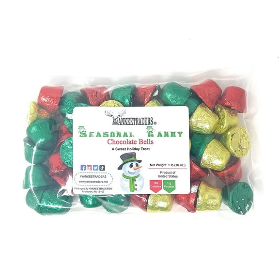 YANKEETRADERS Holiday Chocolate Bells, 1 lb.