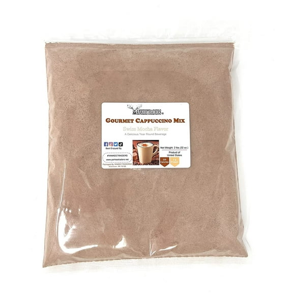 YANKEETRADERS Instant Swiss Mocha Cappuccino Mix - 2 lbs. (Make Hot, Iced or Frozen)