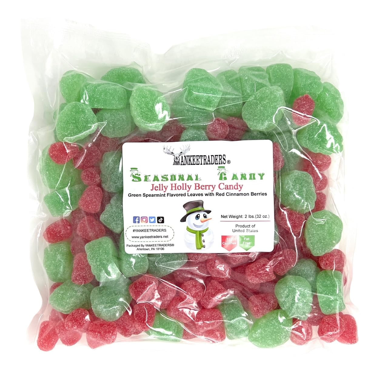 YANKEETRADERS® Jelly Holly Berry Candy, 2 lbs.