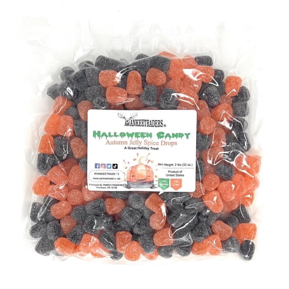 YANKEETRADERS® Orange & Black Autumn Spice Drops, 2 lbs.