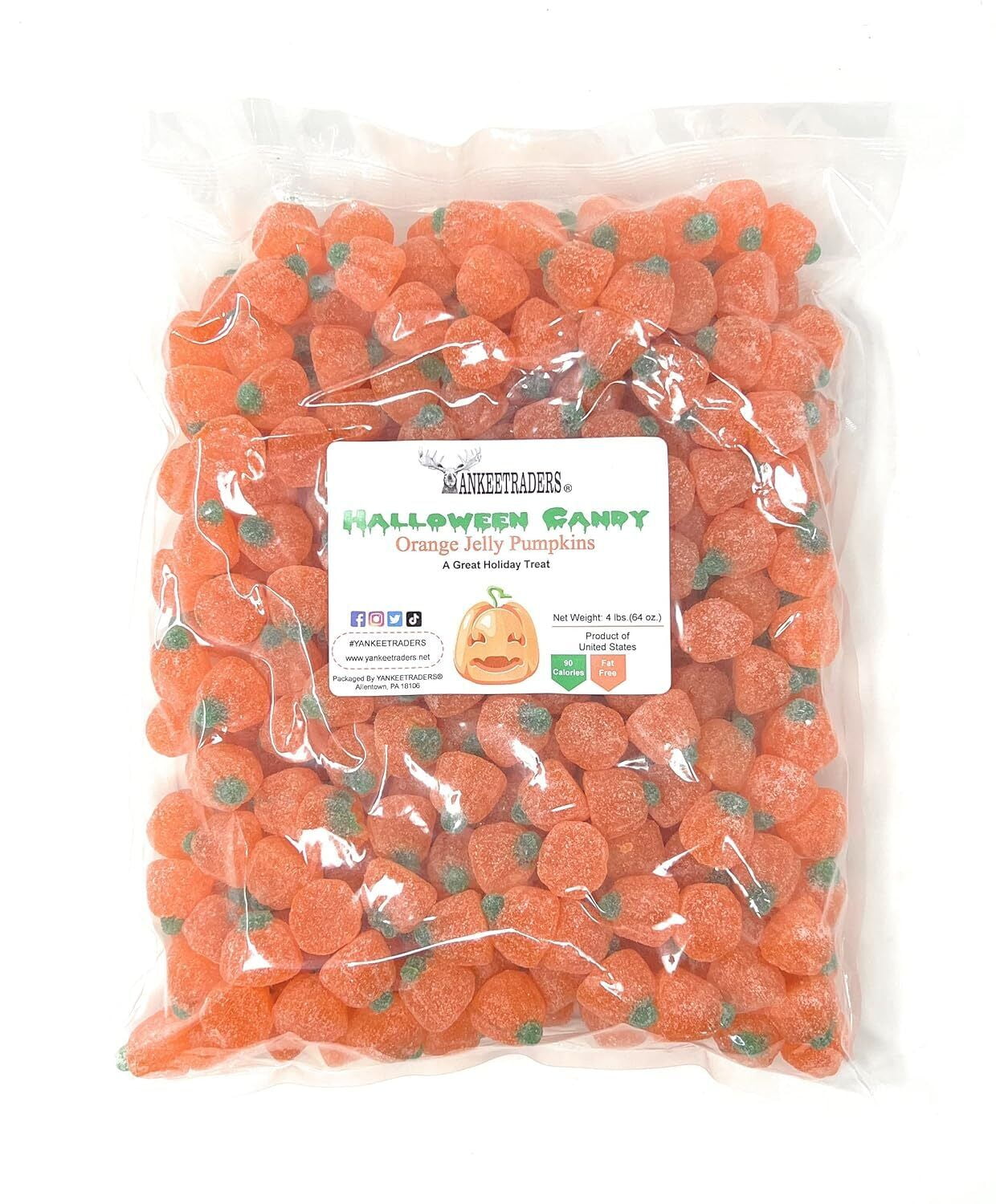 YANKEETRADERS® Orange Jelly Pumpkins, 4 lbs.
