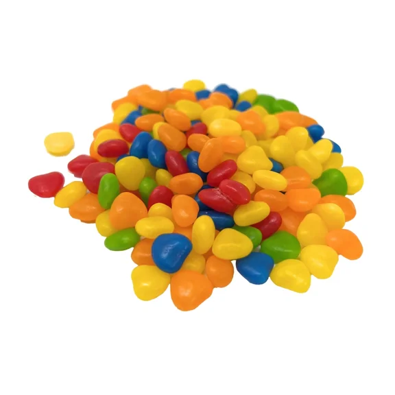 YANKEETRADERS Tutti Frutti Heart-Shaped Dragees, Colorful Candy Assorted Fruit Flavors 2lb Bag