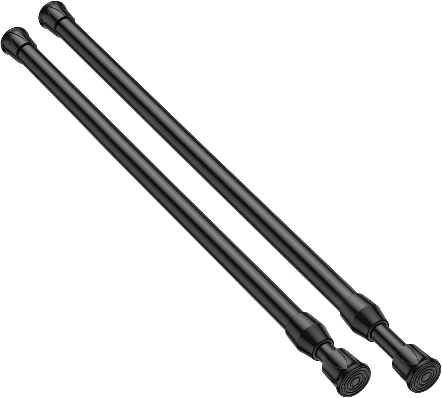 YANLIN-2 Pack Spring Tension Curtain Rod 17 to 28 Inch, DIY Small ...