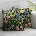 thumbnail image 1 of YANMS Botanical Print Vintage Floral Pillow Covers Black Pink Green Flower Spring Plant Decorative Throw Pillow Cases Outdoor Farmhouse Decor for Sofa Couch Bed,2 pcs White, 1 of 6