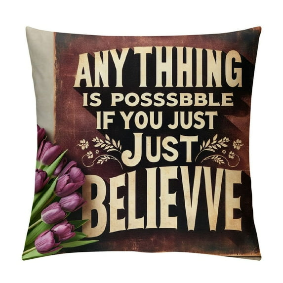YANMS Decorative Pillows Covers Throw Pillows for Couch Sofa Living Room Cushion, Floral Patio Furniture Outdoor Pillow Covers for Farmhouse Modern Home Decor White