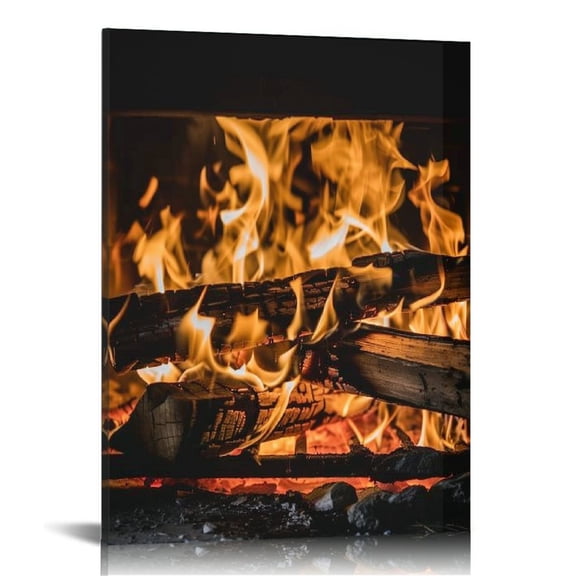 YANMS Fire Flames 16x20 in / 12x16 in Wall Art Canvas for Living Room Bedroom Home Office Wall Decor 16x20 in