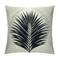 thumbnail image 1 of YANMS Palm Leaf Throw Pillow Covers,Black Tree Silhouette Isolated Asia Decorative Pillow Covers Digital Printing Blended Fabric for Couch Sofa Bed White, 1 of 5