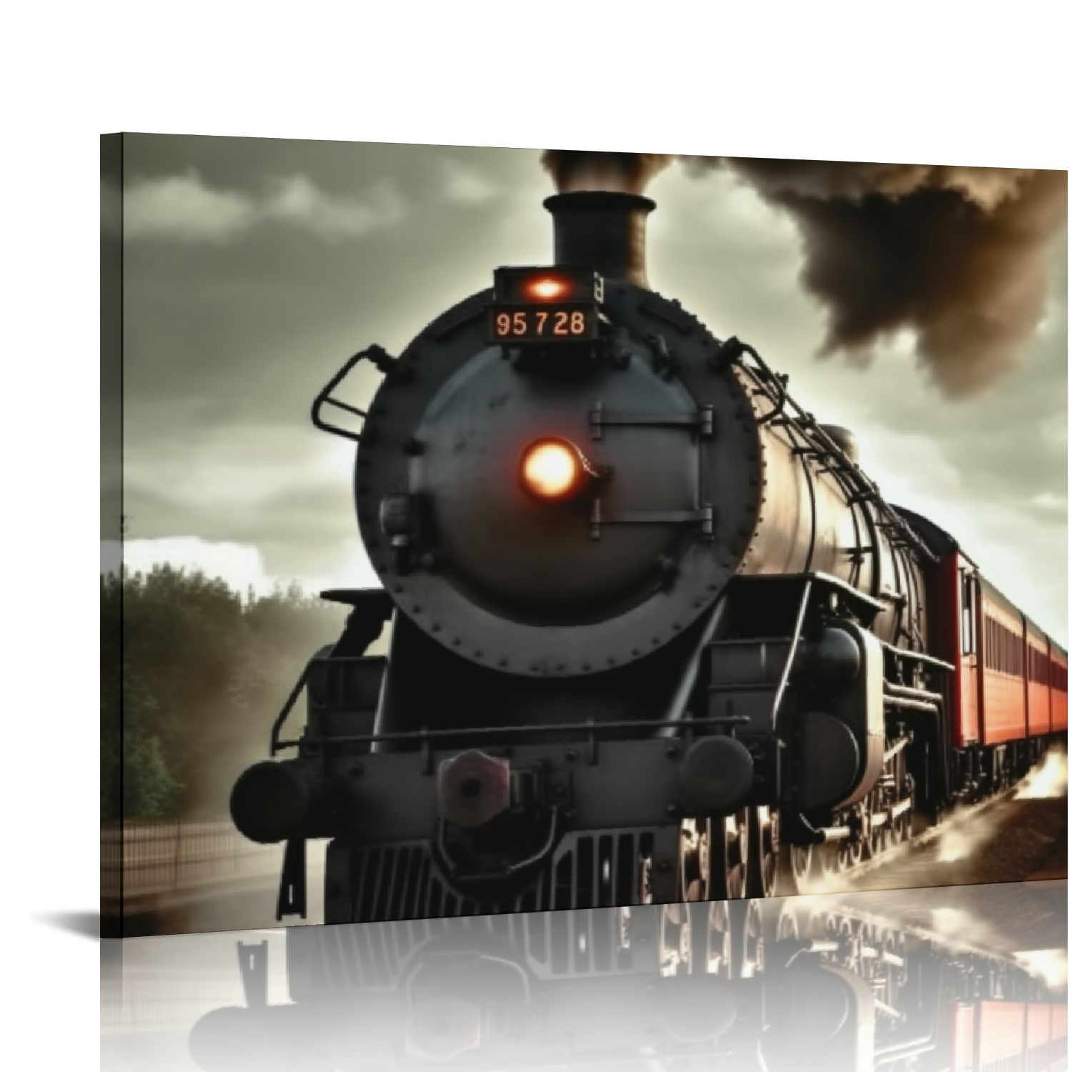 YANMS Smoke 20x16 in / 16x12 in Canvas Wall Art Decor for Living Room