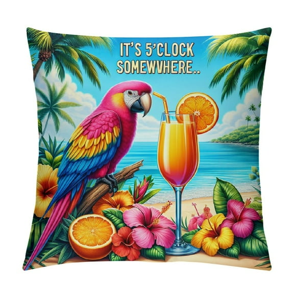 YANMS It's Somewhere Comfortable Outdoor Pillow Covers Decorative Living Room Pillow Cushion Case Beer Bar Club Glass Parrot Pillowcases for Home Decor Indoors Bedroom Gallery