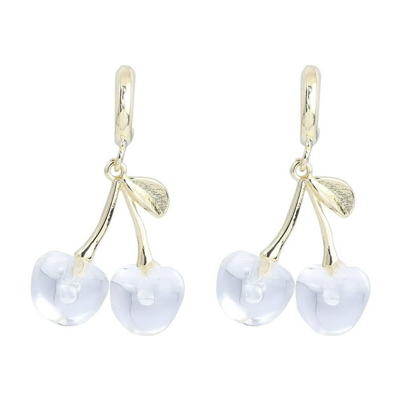 YANONELRY Cute Sweet Cherry Resin Women Earrings - Y2K Sweet Exquisite Playful Style Trendy Dainty Jewelry - for Women Valentine's Day Earrings Gift