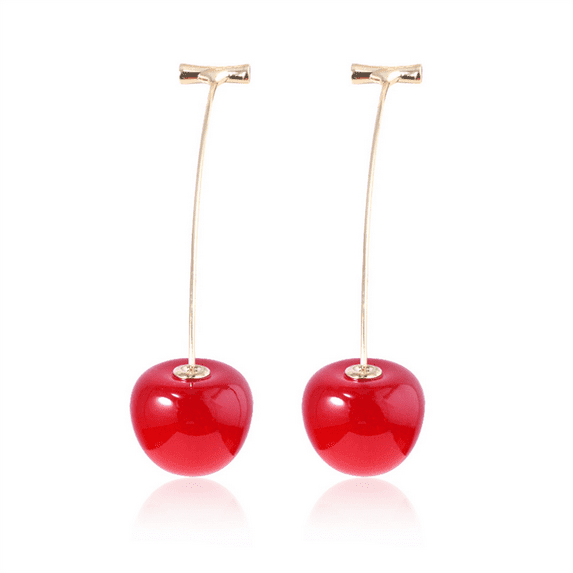 YANONELRY Cute Sweet Cherry Resin Women Earrings - Y2K Sweet Exquisite Playful Style Trendy Dainty Jewelry - for Women Valentine's Day Earrings Gift