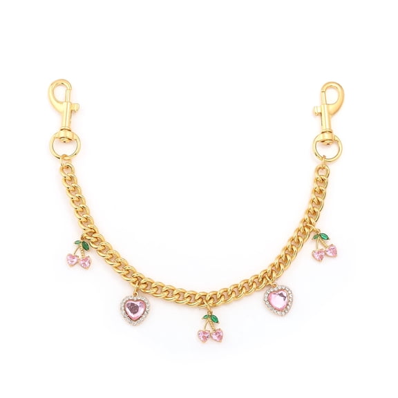 YANONELRY Cherry Strawberry Bag Charm Chain - Sweet Summer Fruits Wallet Chain Purse Pendant - for Women Valentine's Day Gifts Jewelry