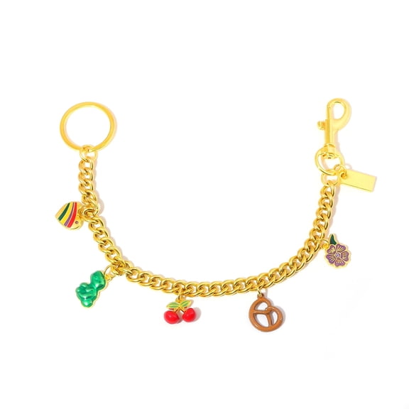 YANONELRY Cherry Strawberry Bag Charm Chain - Sweet Summer Fruits Wallet Chain Purse Pendant - for Women Valentine's Day Gifts Jewelry