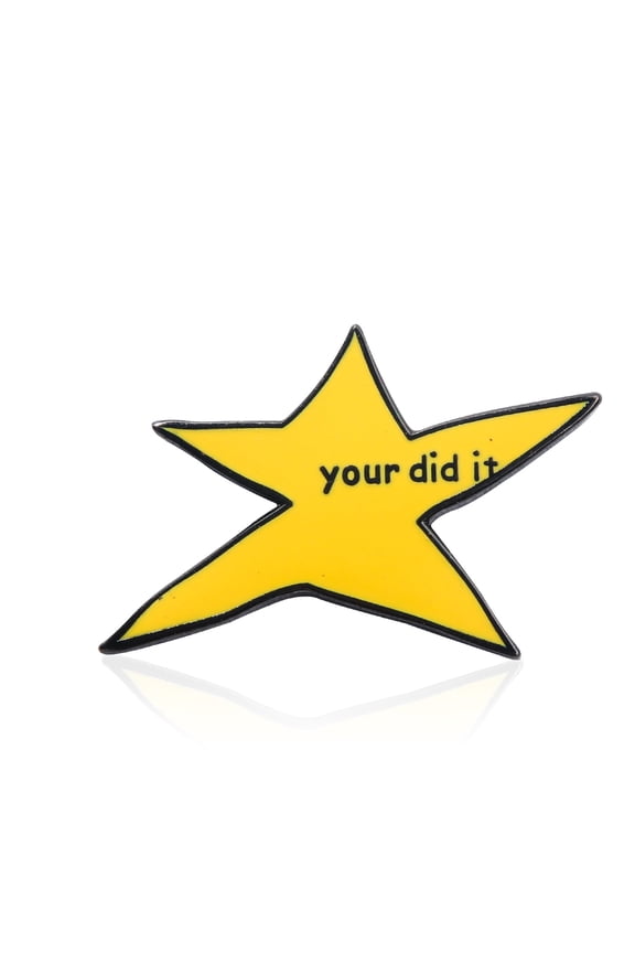 Funny Your Did It Meme Pin Brooch - Fashion Enamel Star Lapel Pins - For Women Badge Backpack Clothing Jewelry Friends Gifts