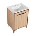 thumbnail image 1 of YANSHE 24''/ 30'' Freestanding Bathroom Vanity With Top Sink, Bathroom Storage Cabinet With 2 Soft Closing Doors, Modern Bathroom Storage Cabinet For Home Bathroom Decoration, 1 of 9