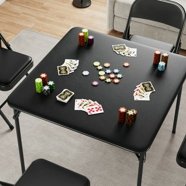 YANSHE 33'' Folding Table, Black