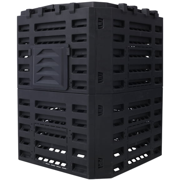 YANSHE Garden Composter Bin Made From Recycled Plastic, Outdoor Compost Bin, 90/132 Gallons Large Compost Bin, Easy Setup High Efficiency Fast Compost Maker