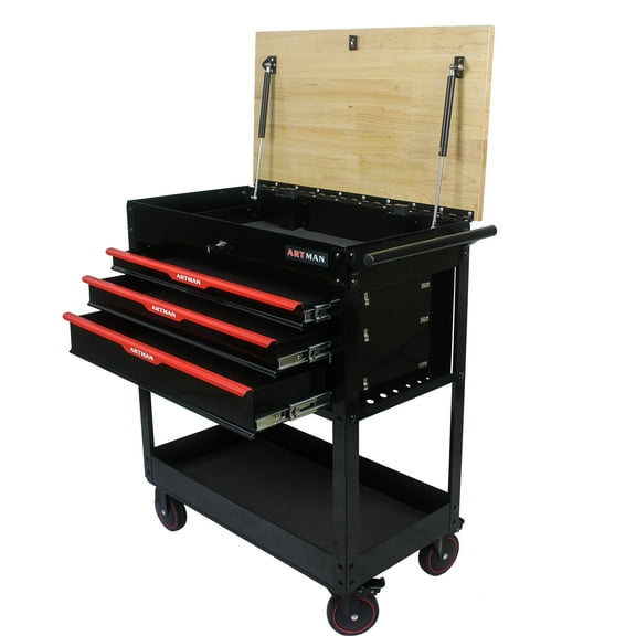 YANSHE Tool Chest With Casters Large Capacity Utility Industrial Service Cart Rolling Tool Cart For Mechanics Warehouse Garage