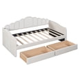 thumbnail image 1 of YANSHE Twin Size Upholstered Daybed With Trundle, Velvet Twin Size Day Bed With USB Charging Ports, Twin Sofa Bed Frame, No Box Spring Needed For Guest Room, 1 of 9