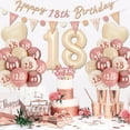 thumbnail image 1 of YANSION 18th Birthday Decorations for Girls, Retro Blush Pink Balloons, 18th Birthday Banner, Triangle Flag Banner, 18th Birthday Balloons, Rose Gold White Sand Nude Balloon Set, 1 of 7