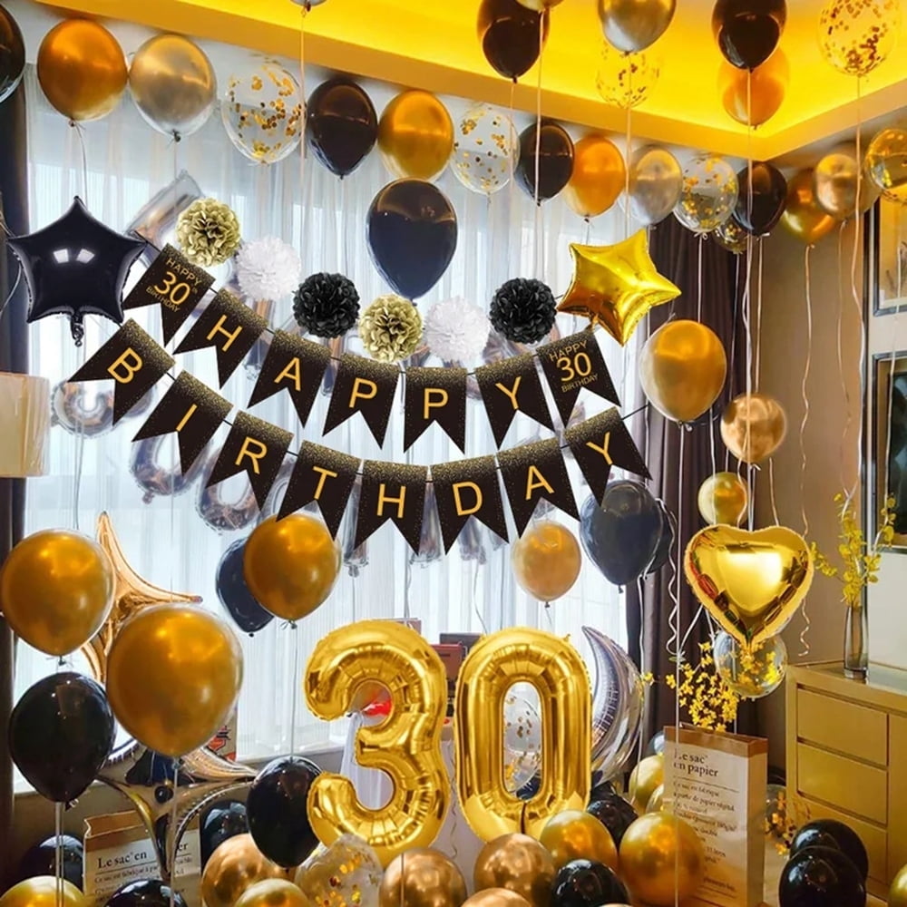 YANSION 30th Birthday Party Decorations Kit Happy Birthday Banner — free download