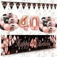 thumbnail image 1 of YANSION 40th Birthday Decorations for Women, Lady Black Rose Gold Theme Party Decor, Black Rose Gold Latex Balloons and Happy 40th Birthday Banner, Happy 40th Birthday Party Anniversary Supplies, 1 of 8